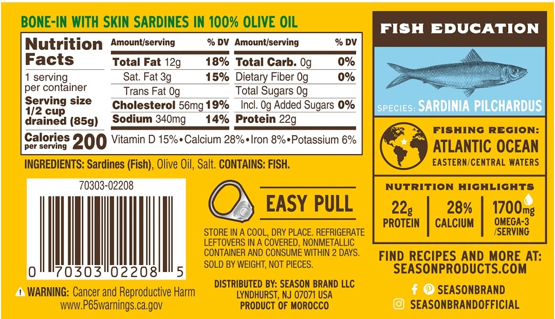 Canned Sardines in Olive Oil